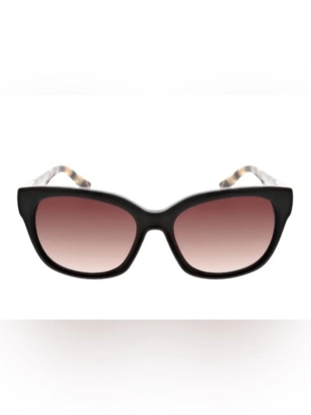 Oscar de la Renta Black Frame Sunglasses with Brown Gradient Lenses